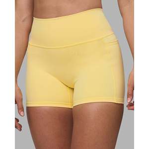 Fusion Ultra High-Rise 4 <b>Short</b> Pockets Lemon Fashion Sports <b>Shorts</b> for <b>Women</b> XS - Product Image 6