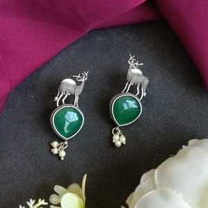 Efulgenz ต่างหูอินเดียสำหรับผู้หญิงชุดต่างหูไข่มุกเทียมคริสตัลสำหรับผู้หญิง - Product Image 2