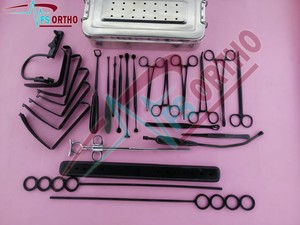 Juego de Instrumentos Quirúrgicos para Amigdalectomía y Adenoidectomía, 27 Piezas, Acero Inoxidable, Manual, Recubrimiento Negro, FS-ORTHO - Product Image 5