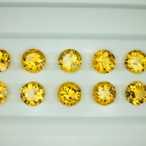 Piedras preciosas de grado AAA de 7mm redondas amarillas de citrino natural con excelente brillo IGI certificadas piedras de corte perfectas para la fabricación de joyas - Product Image 5