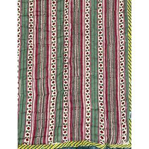 ผ้าห่มเดี่ยวลายกันธาพิมพ์ลายด้วยมือจาก Gulabchand ผลิตจากผ้าฝ้าย เหมาะสำหรับฤดูร้อน ใช้สำหรับเด็กทารก ใช้ในบ้าน - Product Image 3