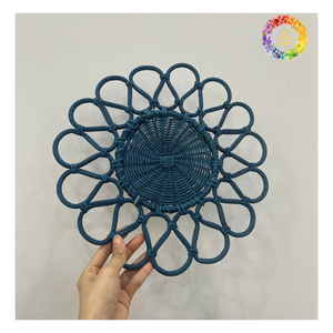 Napperons en rotin pour salle à manger et mariage, coussin de plaque de chargeur rond naturel pour décoration de table, napperon rond en rotin tissé à la main - Product Image 3