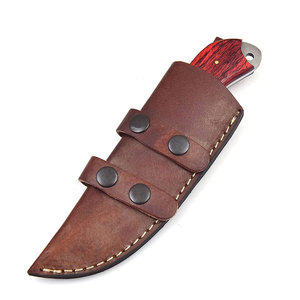 Couteau de chasse en acier damas fait main couteau à lame fixe avec gaine Portable multifonctionnel Camping couteaux tactiques - Product Image 5