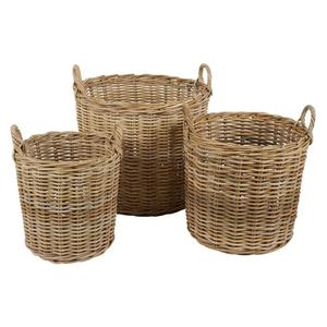 Vente en gros Panier de créateur fait main de qualité supérieure Panier de rangement en rotin fantaisie de taille personnalisée Classique élégant - Product Image 6