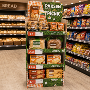Rak <span class=keywords><strong>Display</strong></span> Lantai Kardus Multi-Rak Ramah Lingkungan untuk Roti Piknik, Cupcake, Kue Kering, dan Supermarket - Product Image 2