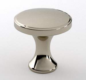 Poignée de tiroir de bouton de porte de conception monotrou argentée unique européenne pour l'amélioration de meubles de villa d'hôtel de commode de cuisine - Product Image 1