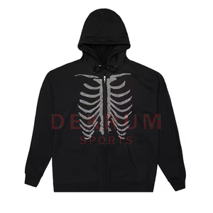 Sudadera con Capucha de Moda para Hombre, Invierno, con Pedrería, Logotipo Personalizado Impreso, Algodón Terry, Color Sólido, Diseño Transpirable, Alta Calidad - Product Image 6