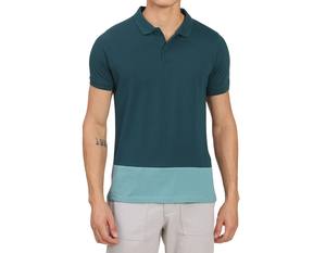 เสื้อยืดโปโลสำหรับผู้ชายผ้าถัก100% ลายทางแห้งเร็ว2024โลโก้ OEM ตามสั่ง - Product Image 5