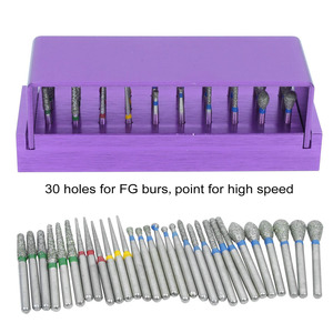 Juego de 30 Fresas Dentales de Diamante con Bloque de Desinfección, Soporte de Aluminio para Fresas, Brocas de Pulido de amrid surgical - Product Image 4