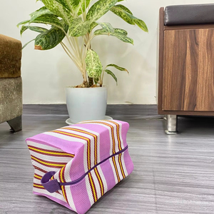 กระเป๋าผ้าไนลอนสำหรับเดินทางชายหาดแบบมีซิปใช้ซ้ำได้เป็นมิตรกับสิ่งแวดล้อมกระเป๋าเครื่องสำอาง - Product Image 1