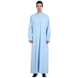 Transpirable hombres Thobe color sólido teñido Jubbah Al Daffah venta al por mayor por encargo transpirable Thobe / Thawb hombres Al Daffah - Product Image 2