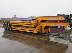 Semi-remorque à plateau surbaissé à 3 essieux d'occasion, 50 tonnes, remise à neuf, en bon état, pour <span class=keywords><strong>le</strong></span> <span class=keywords><strong>transport</strong></span> <span class=keywords><strong>de</strong></span> <span class=keywords><strong>marchandises</strong></span> lourdes générales - Product Image 4