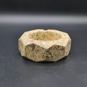 Cenicero Moderno de Mármol Fósil Resistente al Fuego para Fumar, Piedra Hecha a Mano para Villa, Hotel, Cocina, Comedor - Product Image 6