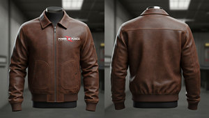 Blouson en cuir double face pour homme, coupe ajustée, style moto, col montant, logo personnalisable, imperméable, respirant, délavé, automne/hiver - Product Image 4