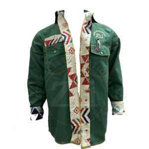 Chemise de soudeur à manches longues pour homme, 100% coton, 9 oz, résistante aux flammes, réfléchissante Cat2, verte, triple couture, résistance à la chaleur 300-500°C - Product Image 6