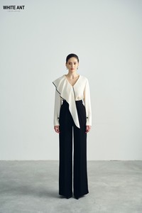 Jena กางเกงขากว้างสำหรับผู้หญิงกางเกงขากว้างขายาวสีดำ - Product Image 2