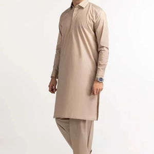 Traje Shalwar Kameez de Verano para Hombre, Diseño 2026, Fabricación en Fábrica, Algodón Casual, Mangas Largas, Diseño Sólido para Ocasiones Diarias - Product Image 1