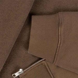 Sweat à capuche zippé XL pour hommes, veste à fermeture éclair de performance pour les entraînements, les aventures en plein air, style sportif brodé, motif solide à capuche - Product Image 4