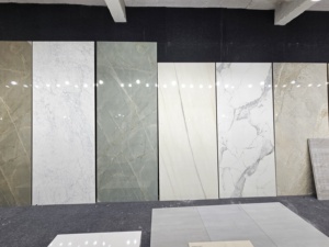 Table de salle à manger en marbre fritté pour salon de style moderne avec comptoirs de cuisine en pierre frittée - Product Image 4