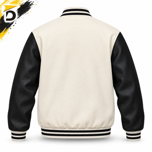 Chaqueta de Béisbol Moderna con Cuello Alto, Logotipo Frontal, Construcción Ecológica, Dobladillo Acanalado, Silueta Relajada para Hombre - Product Image 3