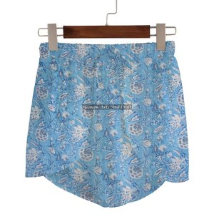 Shorts en coton pur à imprimé floral pour filles, taille élastique, vêtements de maison, pantalon tendance pour femmes, printemps-été 2026 - Product Image 6