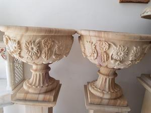 Haute qualité marbre planteur Pot couleur personnalisée pierre Vase à fleurs pour jardin ou balcon bas prix décor à la maison Pots de plantes - Product Image 4