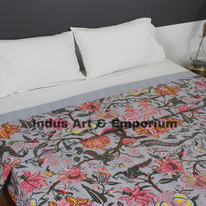 ผ้าคลุมเตียงผ้าฝ้ายพิมพ์ลายดอกไม้ - Product Image 2