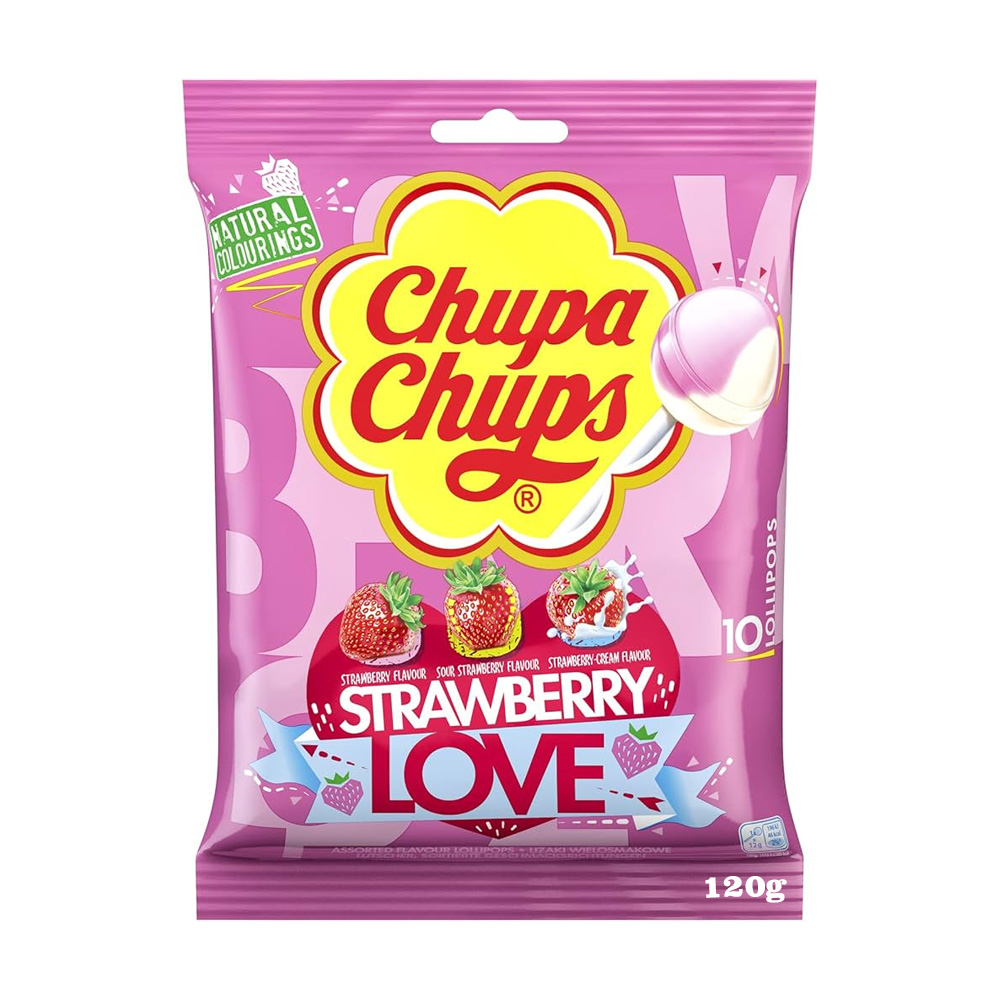 Sayang Swirls Chupa Chup lolipop 120g stroberi Cinta menikmati Berry Bliss