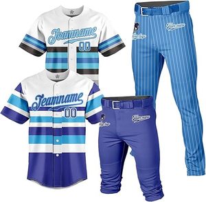 Uniforme de Béisbol Profesional Personalizado a Color, Jersey Sublimado con Botones Completos, con Marca del Equipo y Rendimiento a la Medida - Product Image 5