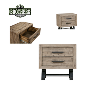 Solid <b>Wood</b> 2-<b>Drawer</b> <b>Bedside</b> <b>Table</b> <b>with</b> Wardrobe Storage Platform Luxury Modern Design for Home Bedroom Furniture Made Viet Nam - Product Image 6