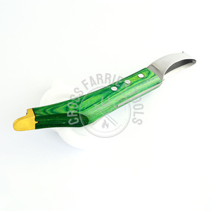 Venta al por mayor, herramienta para herrar, cuchillo para pezuña de caballo, cuchillo para recortar pezuña, mano derecha con mango de madera para ganado enganchado, cuchillo de bucle de aseo - Product Image 3
