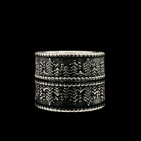Vintage Norvégien Forêt Rétro Plante Arbre Motif En Acier Inoxydable Bande Punk Bijoux De Mode pour Hommes Femmes pour la Fête De Mariage