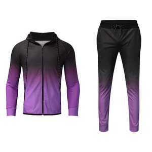 Ensemble de survêtement de sport pour homme de haute qualité, délavé à l'acide, respirant, grande taille, pour l'entraînement en extérieur en hiver - Product Image 1