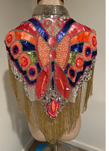 Capa de cuentas glamurosa personalizada para fiestas, cristal transpirable hecho a mano para ocasiones especiales para clientes, revendedores de prendas - Product Image 6