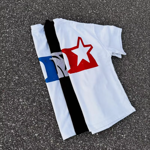 Meilleures ventes T-shirt baggy à logo imprimé personnalisé et pantalon baggy droit Ensemble d'été tendance pour hommes - Product Image 3