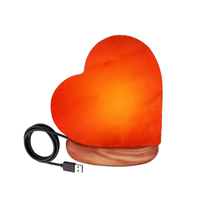 โคมไฟเกลือหิมาลายันยูเอสบีไฟกลางคืนโคมไฟหินคริสตัลฐานไม้รักษาแสงธรรมชาติ - Product Image 5