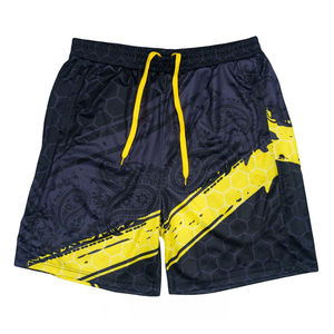 Short de sport en maille à séchage rapide pour hommes personnalisé de haute qualité 100% coton Short de basket-ball à la mode imprimé de Style de rue solide - Product Image 1