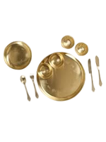 Plat de service alimentaire en métal très tendance d'Inde, plat décoratif en métal pour table, taille extra large
