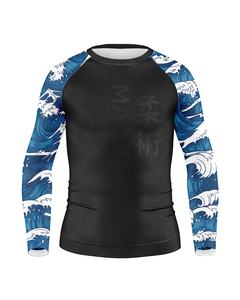 Ropa de Artes Marciales, Rashguard de MMA, BJJ, para Entrenamiento, Competencia, Gimnasio, Grappling, Boxeo, Jiu Jitsu, Camiseta y Pantalones Cortos para Hombre - Product Image 2
