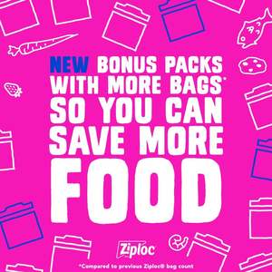 Ziploc <b>Plastic</b> Foldable Quart Food <b>Storage</b> Bags Stay Open Design with Stand-Up Bottom Easy to Fill 29 Count for Clothing - Product Image 2