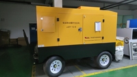 Compresseur d'air diesel portable à vis, injecté d'huile, 100-2000 CFM, refroidi par air, avec moteur, pour machine de forage