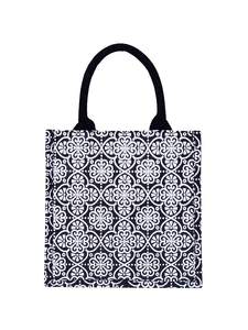 Sac fourre-tout pliable en jute au design personnalisé Sac à main réutilisable écologique pour les courses et l'épicerie Tiffany en cadeau à usages multiples - Product Image 5