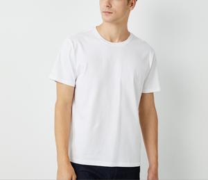 T-shirt à logo personnalisé 100% coton T-shirt basique surdimensionné de couleur unie pour hommes - Product Image 4