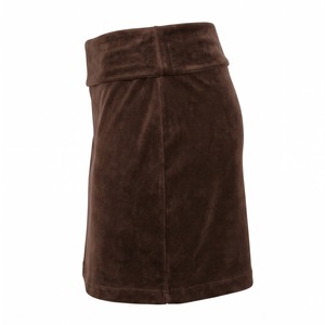 Custom Women Velour Mini <b>Skirt</b> <b>Low</b> <b>Rise</b> Fold Over Waistband Rhinestone Star Y2K <b>Skirt</b> OEM Wholesale - Product Image 3