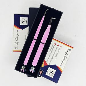 Nouvelle pince à cils en acier inoxydable de haute qualité enduite de papier de conception Pince à cils durable de précision parfaite à 90/45 degrés - Product Image 6