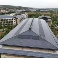 Tuile solaire photovoltaïque plate en silicium monocristallin noir 100W/105W/110W, matériau de construction BIPV, toiture résidentielle solaire