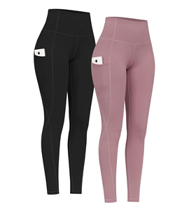 Custom Logo Fitness Activewear <b>Gym</b> <b>Leggings</b> for Women Spandex/Polyester Mid Waist Yoga Pants <b>Tummy</b> <b>Control</b> Made in Pakistan - Product Image 1