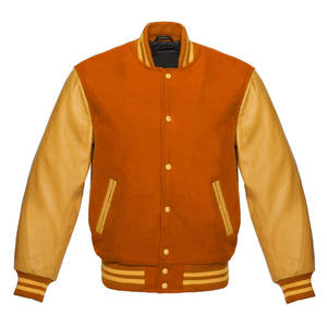 โลโก้ที่กำหนดเองและแขนเสื้อหนังปักลายผ้าขนสัตว์คู่เบสบอลวิทยาลัย - Product Image 3