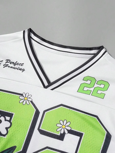 Varldens เสื้อฟุตบอลผ้าตาข่ายโพลีเอสเตอร์แบบย้อนยุคเสื้อคอวีลายดอกไม้22ไซส์ S-5XL สตรีทแวร์คุณภาพสูง - Product Image 3