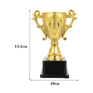 Plastic with Gold Metallic Finish with Base <b>Trophy</b> Cup Achievement Award Prize for Sports School Events Party Variety Size - Product Image 3